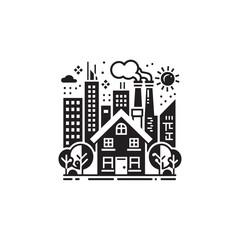 Fototapeta premium Housing icon vector design symbol illustration