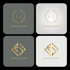 FJ luxury typography letter logo. FJ Creative style logo but still simple lettering and modern.