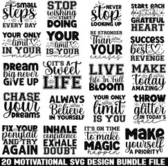 Fototapeta premium Motivational Svg Design, Positive Quote svg, Affirmation svg, Cute Inspirational svg, Saying Svg, Sarcastic SVG Bundle, Funny SVG bundle, Sarcasm SVG bundle, Sassy Svg quotes shirts, Funny mom gift,