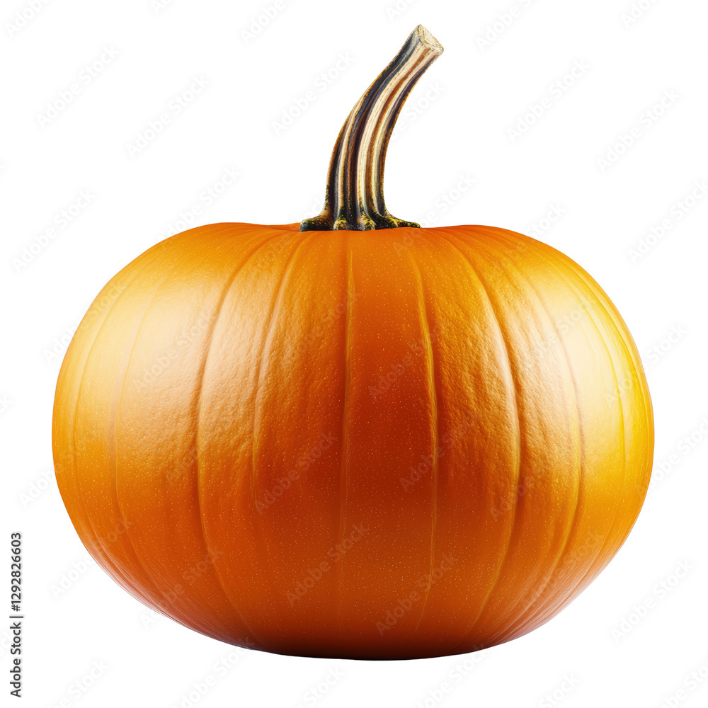 Poster vibrant orange pumpkin set against a solid black background highlighting its unique shape perfect fo