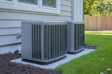 A professional installation of a new AC system and condenser has been completed