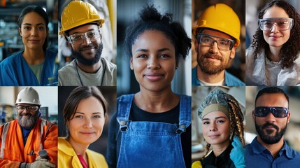 Diverse Portraits of Professionals in Various Industries