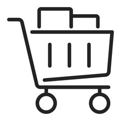 Shopping Cart Line Icon