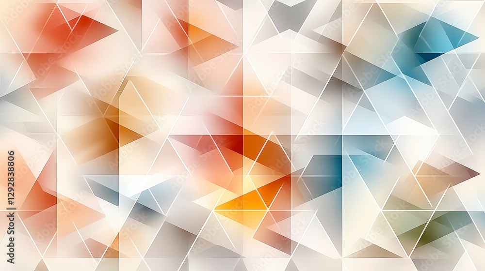 Poster abstract geometric pattern digital art minimalist design colorful background aesthetic perspective m