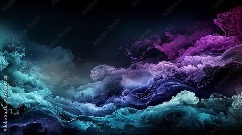 Poster abstract cloud formations digital art surreal atmosphere moody background artistic perspective creat