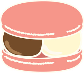 Macaron 마카롱 일러스트 디저트 카페 메뉴  
Dessert, cafe, menu, snack