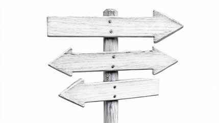 Fototapeta premium directional signpost with arrows for guidance and navigation