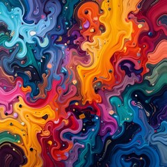 Colorful paint patterns as Abstract art background texture