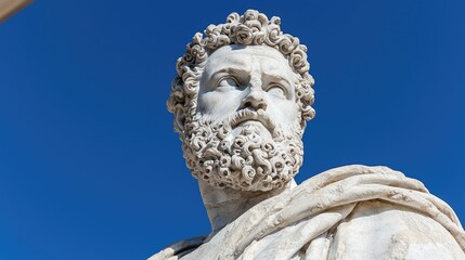 Obraz premium Close-up Roman Bust Outdoor Sculpture