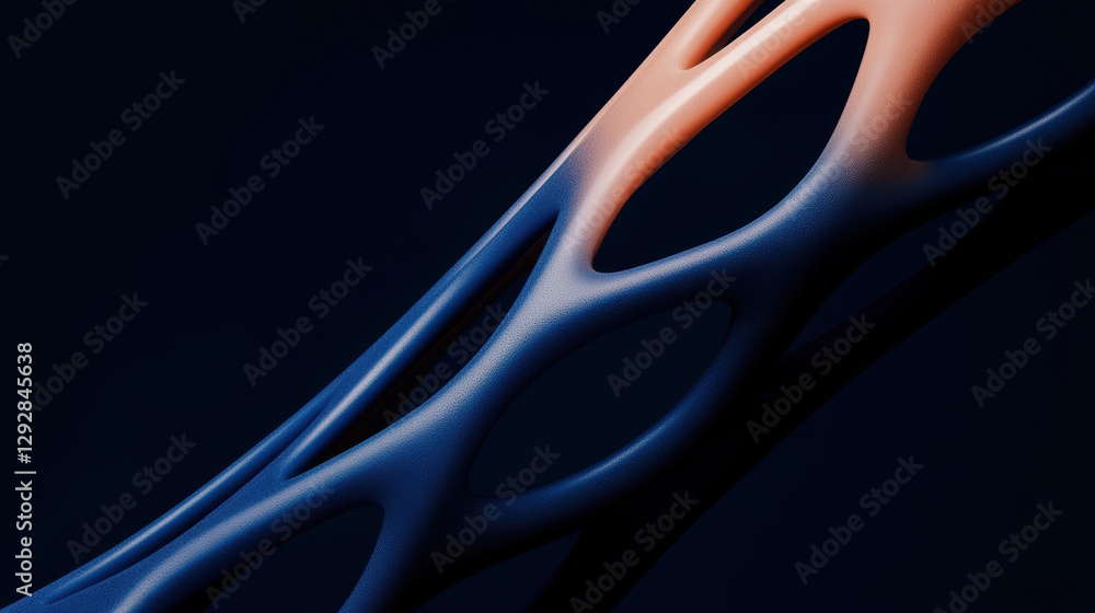Poster abstract futuristic gradient structure against dark background
