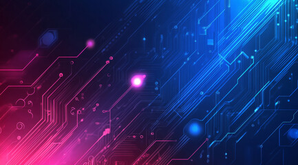 Abstract background with digital lines and tech elements