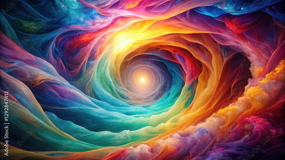 Wall mural a swirling vortex of colors in a seemingly endless void