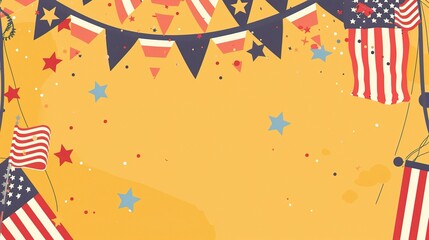 A well-designed background for Labor Day greeting cards is presented. The background exudes a sense of respect and celebration for labor, featuring a color scheme that combines warm tones like red and