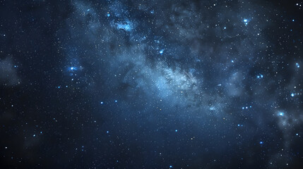 Obraz premium Celestial Symphony: A Mesmerizing Night Sky Illuminated by Countless Twinkling Stars and Intricate Constellations