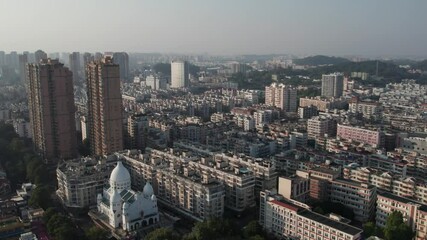 Discover Zhangzhou City through stunning aerial views showcasing urban life and modern architecture in a vibrant setting