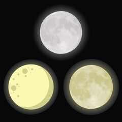 moon vector icon .