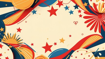 A well-designed background for Labor Day greeting cards is presented. The background exudes a sense of respect and celebration for labor, featuring a color scheme that combines warm tones like red and