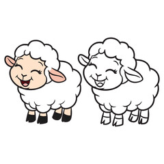 vector illustration of a sheep