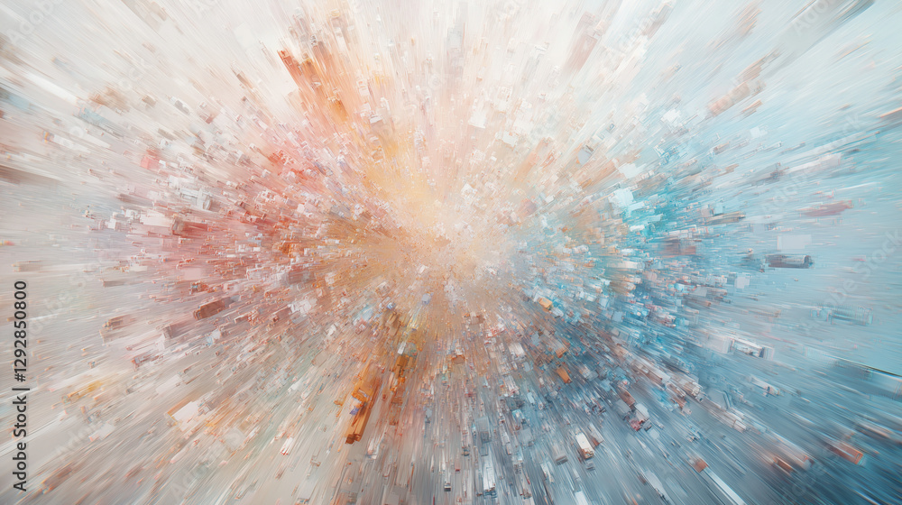 Aufkleber explosion of colors: a captivating abstract image showcases a dynamic explosion of vibrant hues, cre