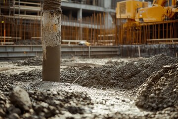 building location cement casting supports