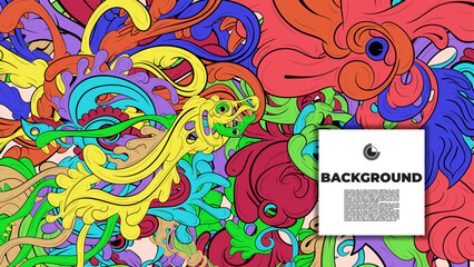 Obraz premium Beautifully designed colorful abstract vector background featuring fractal shapes, perfect for poster, banner, and fabric print applications.