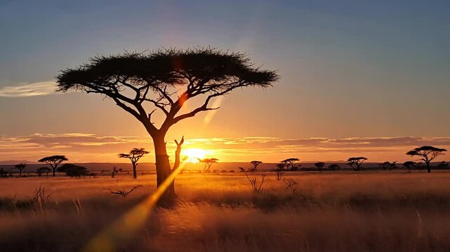 sunset the savana