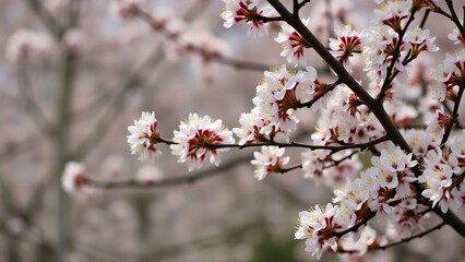Delicate Spring Blossoms on a Branch