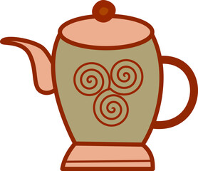 vector illustration of Teko recolorable