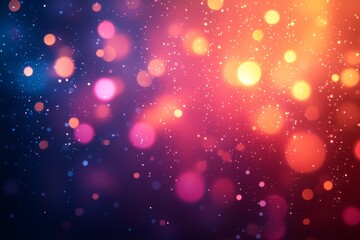 Colorful Bokeh Sparkling In Dark