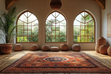 Spacious Eastern Style Room With Natural Light