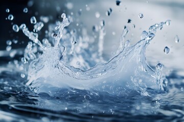 Dynamic water splash background illustration, creating a fresh and vibrant effect
