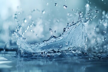 Dynamic water splash background illustration, creating a fresh and vibrant effect
