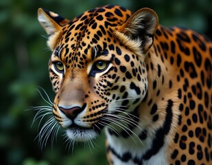 Obraz premium Star Tiger whose skin is filled with round patterns and contrasting colors, its mysterious nature, every step is agile, reflecting strength and elegance in one body