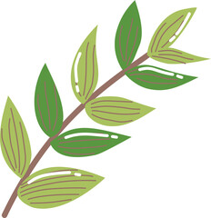 Green leaves illustration 
