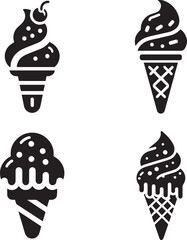Ice cream icon vector design illustration. Set of ice cream