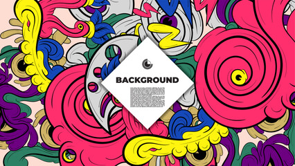 Beautifully designed colorful abstract vector background featuring fractal shapes, perfect for poster, banner, and fabric print applications.