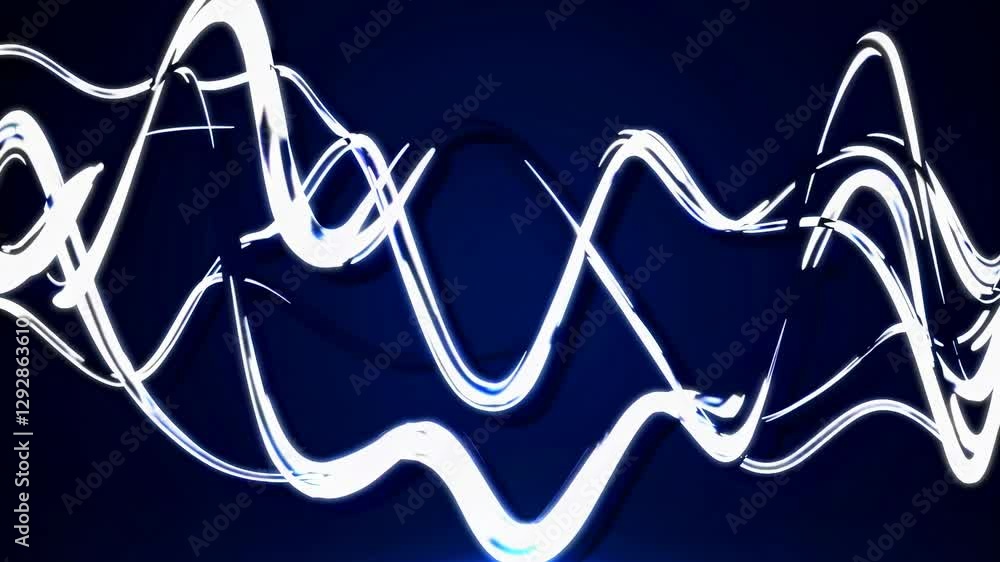 Poster abstract video concept with dynamic light trails on a dark background. captured from a high-angle, s