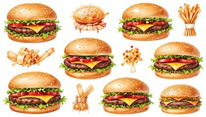 Culinary delights hamburger photography in a vibrant kitchen