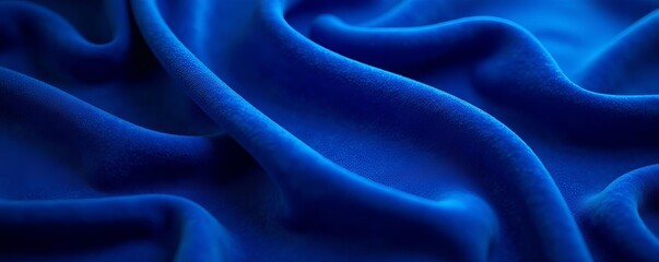 Obraz premium Deep indigo velvet, undulating folds create dramatic shadows , folds, smooth