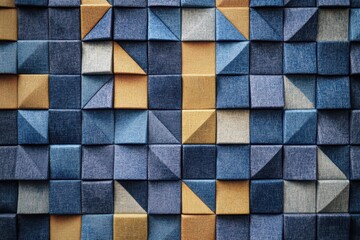 Detail of fabric acoustic panel design