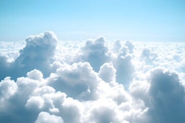 Fototapeta premium Majestic Clouds Floating in the Boundless Blue Sky