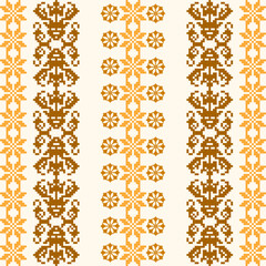 Geometric Pixel pattern.seamless vector pattern, mexican blanket, rug, carpet, tiles