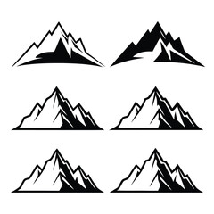 Abstract Mountain Silhouette Icon Pack