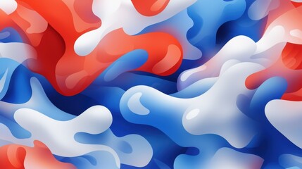 Red, white, and blue camouflage background for design projects creative applications
