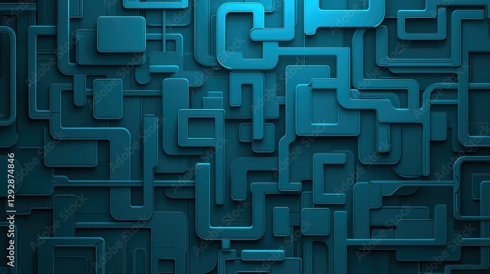 Aufkleber abstract blue background with geometric square pattern modern and minimalist design