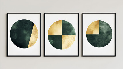 Minimalist Mid-Century Modern Prints Featuring Sophisticated Watercolor Shapes
