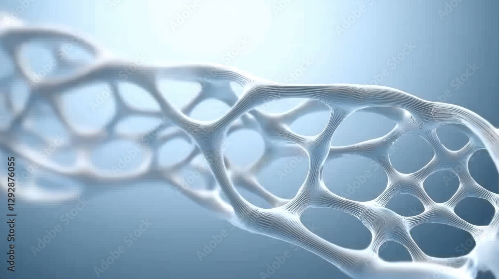 Poster 3d rendered dna molecule, exploring the building blocks of life through advanced visualization techn