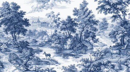 Creating classic toile de jouy patterns for elegant home textiles