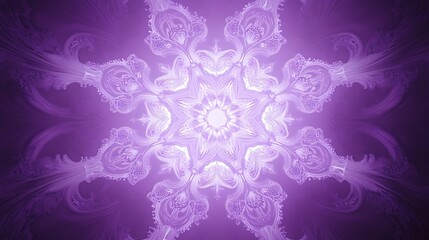 Abstract Purple Floral Mandala Design Artwork