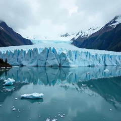 Fototapete Rund global warming, melting glaciers © Anna